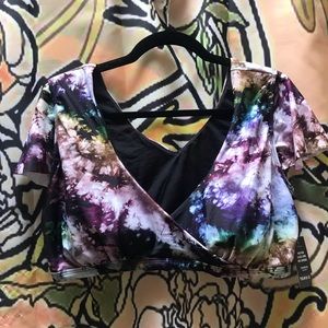Torrid Galaxy Tie Dye Swim Top